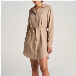 American Tall Beige Shirt Dress EXTRA Tall - NWT